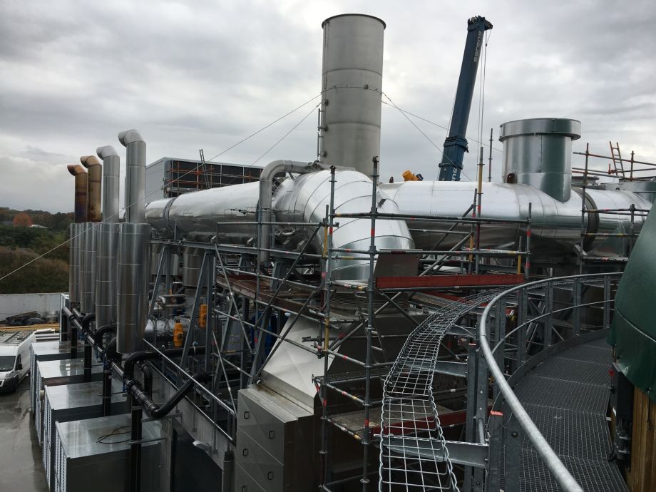Overview of the exhaust gas ducting system