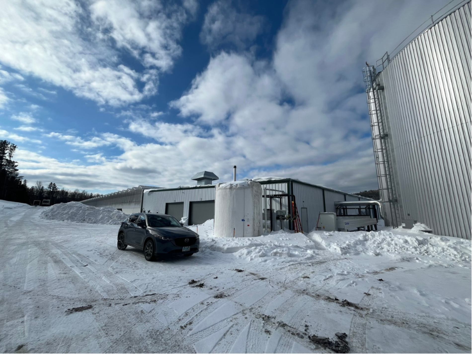 plaatsen van een SCR en DPF single lift skid