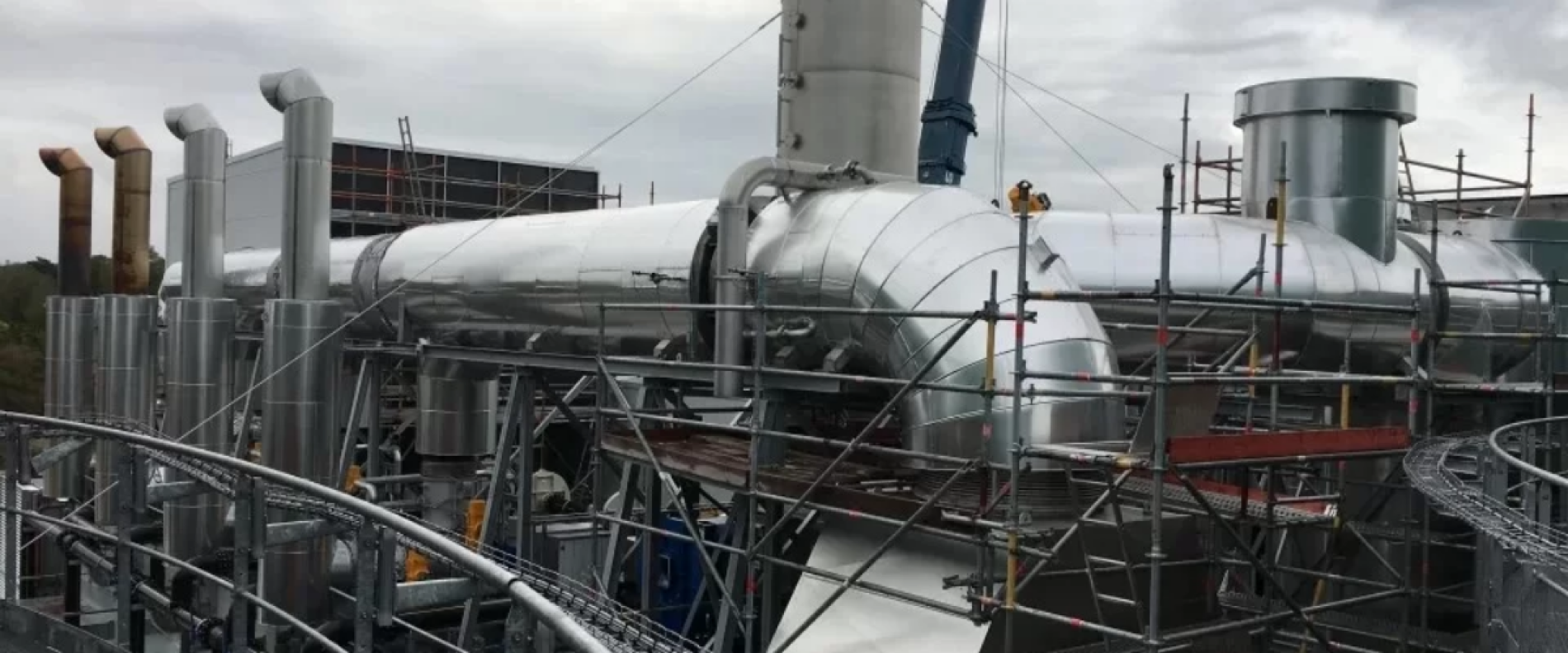 Overview of the exhaust gas ducting system