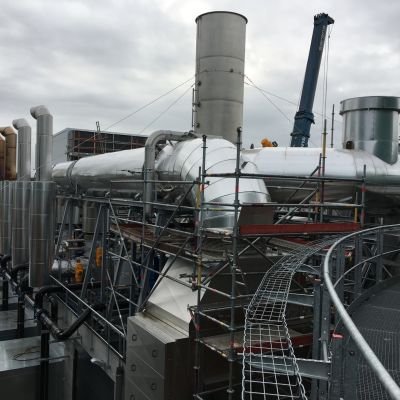 Overview of the exhaust gas ducting system